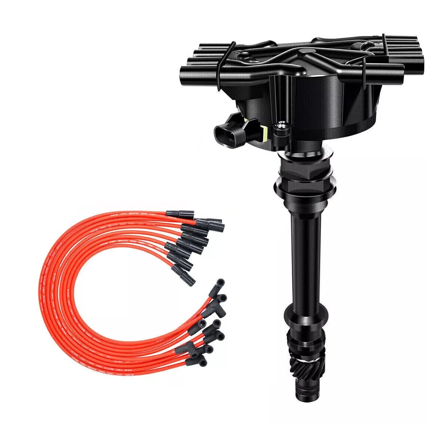 Ignition Distributor Spark Plugs Wires Set for GMC Cadillac