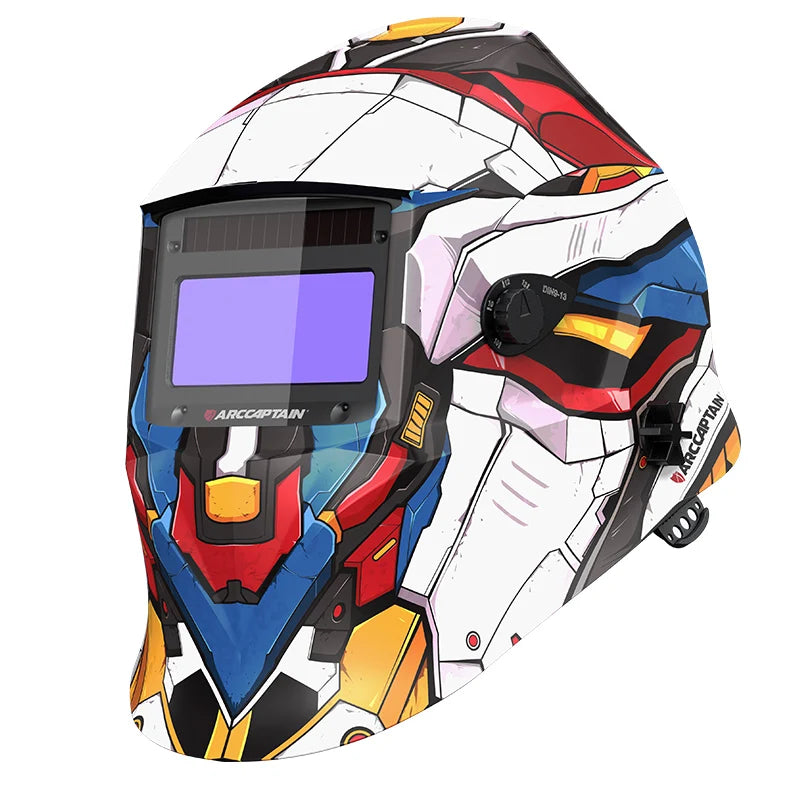 ARCCAPTAIN Welding Helmet Welder Mask Chameleon Large View True Color Solar Power Auto Darkening Welding For Arc Weld Grind Cut