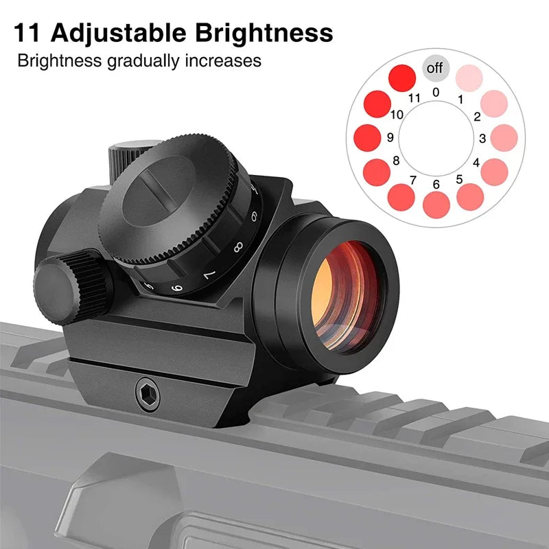 2MOA Red Dot Sight Reflex Sight with Riser Mount for Hunting and Tactical Shooting