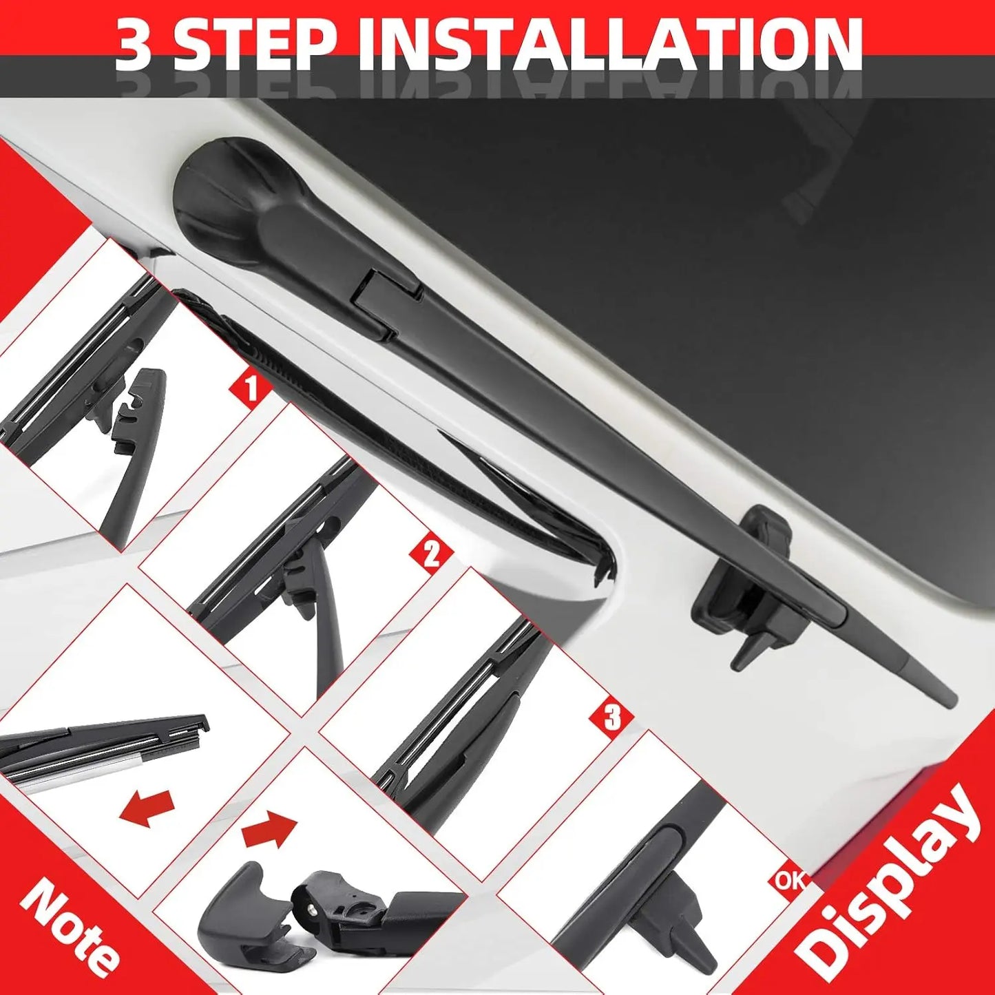 Replacement For Honda Pilot 2009 To 2015 Rear Windshield Wiper Arm And Blade Set OEM Style 76730SZAA02