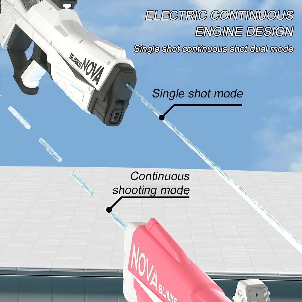 Automatic Electric Water Gun Battery Powered Squirt Blaster for Adults and Kids with Auto Suction Summer Pool Beach Toy