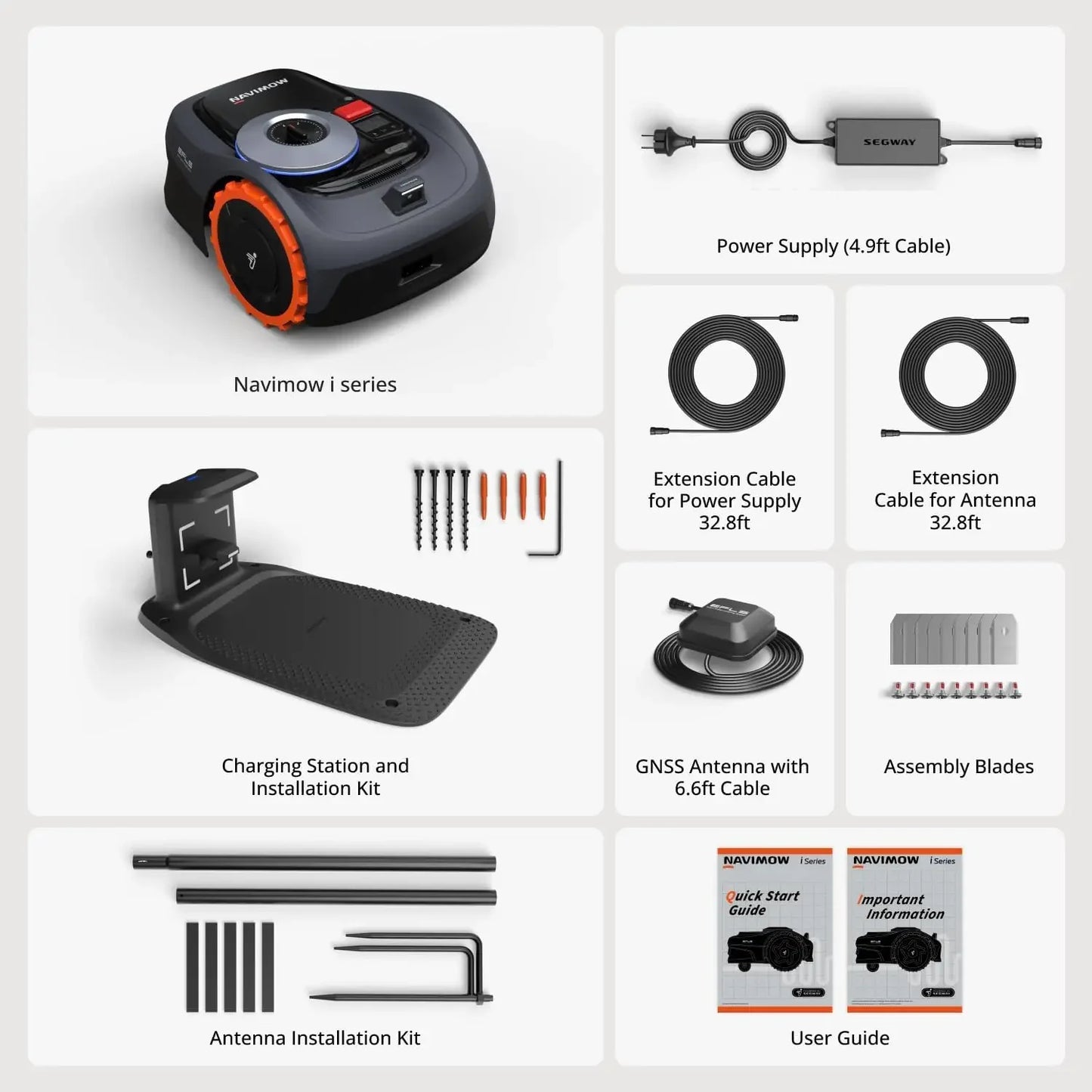i110N Robot Lawn Mower Perimeter Wire Free 1/4 Acre RTK Vision Robotic Lawnmower AI Assisted Mapping Virtual Boundary App Control Quiet Multi Zone Management