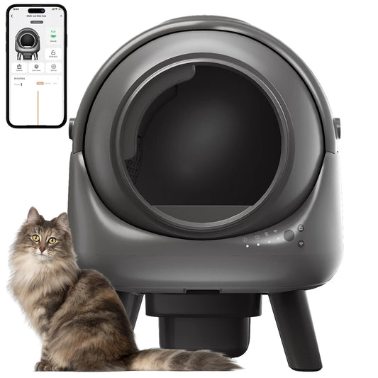 Self Cleaning Litter Box Automatic for Multiple Cats with App Control Odor Free