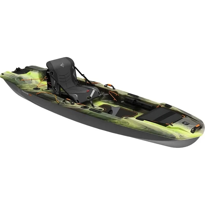 Premium Angler Kayak Fishing Kayak with Lawnchair Adjustable Seating System Durable Polyethylene Venom Color