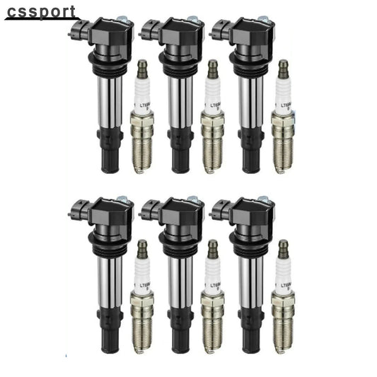 6X UF375 Ignition Coils and 6X Spark Plugs for 2009 GMC Acadia 3.6L V6