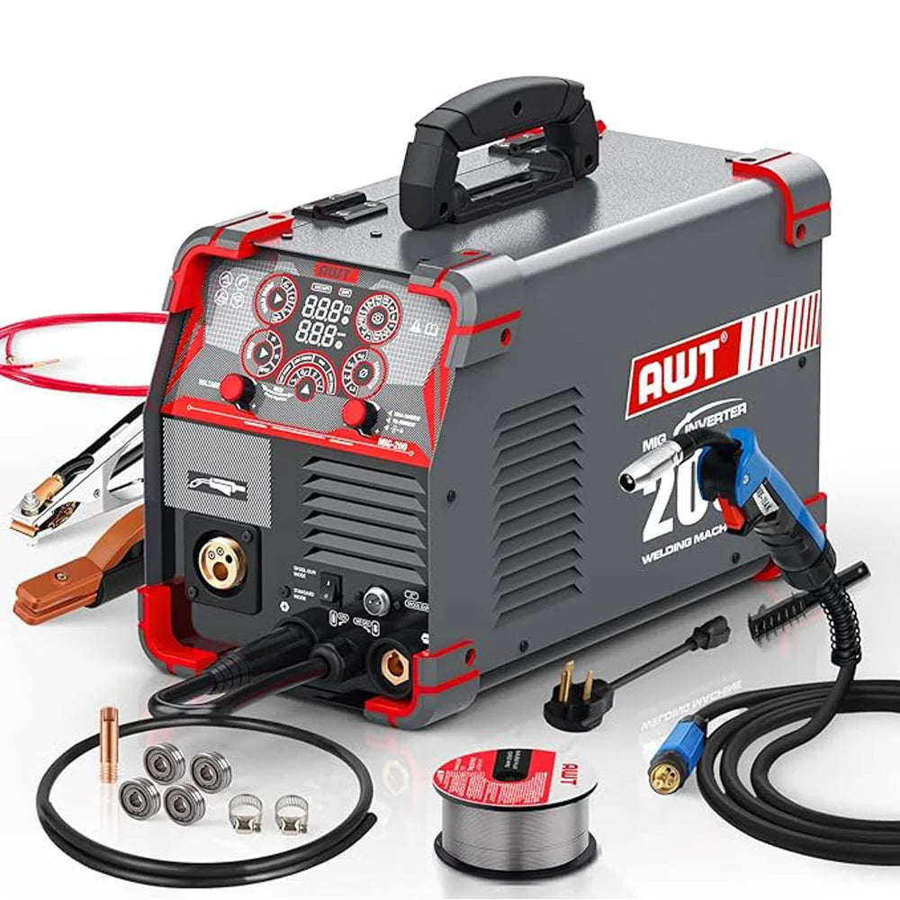 200A Welding Machine 8 in 1 Semi Automatic Welder Aluminum MIG MAG MMA LIFT TIG IGBT Inverter Welding Tool
