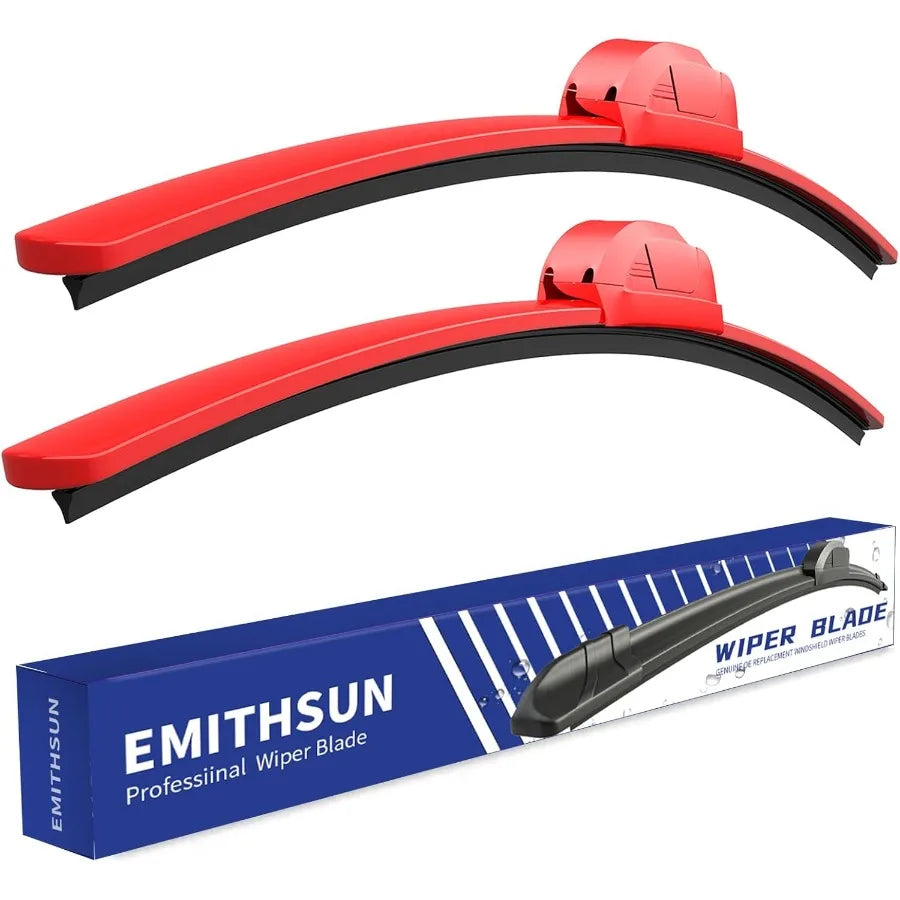 OEM Quality 22 Plus 22 Premium All Season Red Windshield Wiper Blades Durable Quiet Year Round Use For Vario Vehicles
