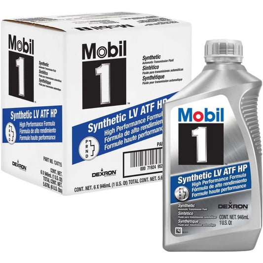 Mobil 1 Synthetic LV ATF HP Transmission Fluid Case 6 x 1 Quart