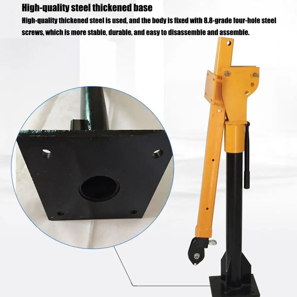 Tru360°rotatable Base Pickup Truck Jib Cranes with Electric Winch and Remote Control,with Electric Winch 3000 lbs,