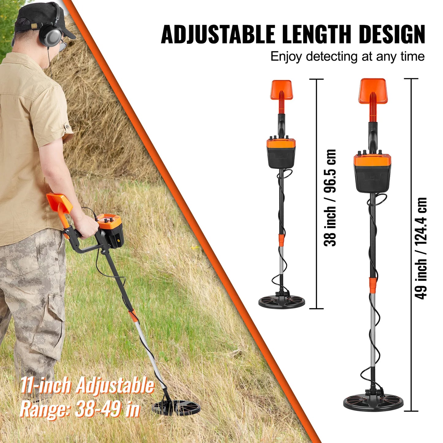 SucceBuy Metal Detector With 8 Inch Waterproof Coil And High Accuracy Pointer