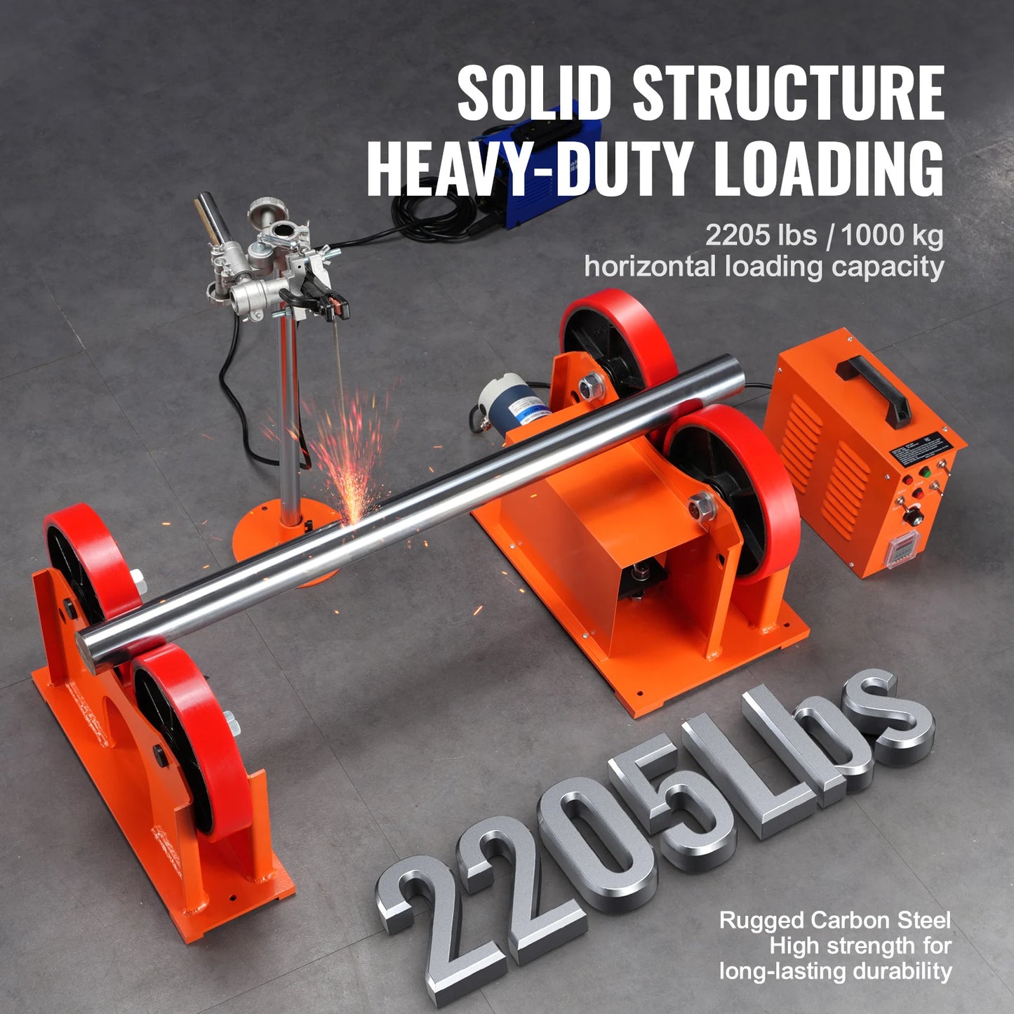 SucceBuy Welding Positioner Turning Rolls Linkage Roller 1000KG Loading Welding Turning Rotary Torch Stand for Welding Equipment